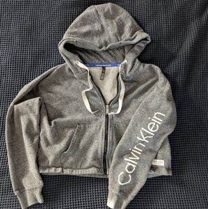 Calvin Klein Performance cropped zip hoodie size S small